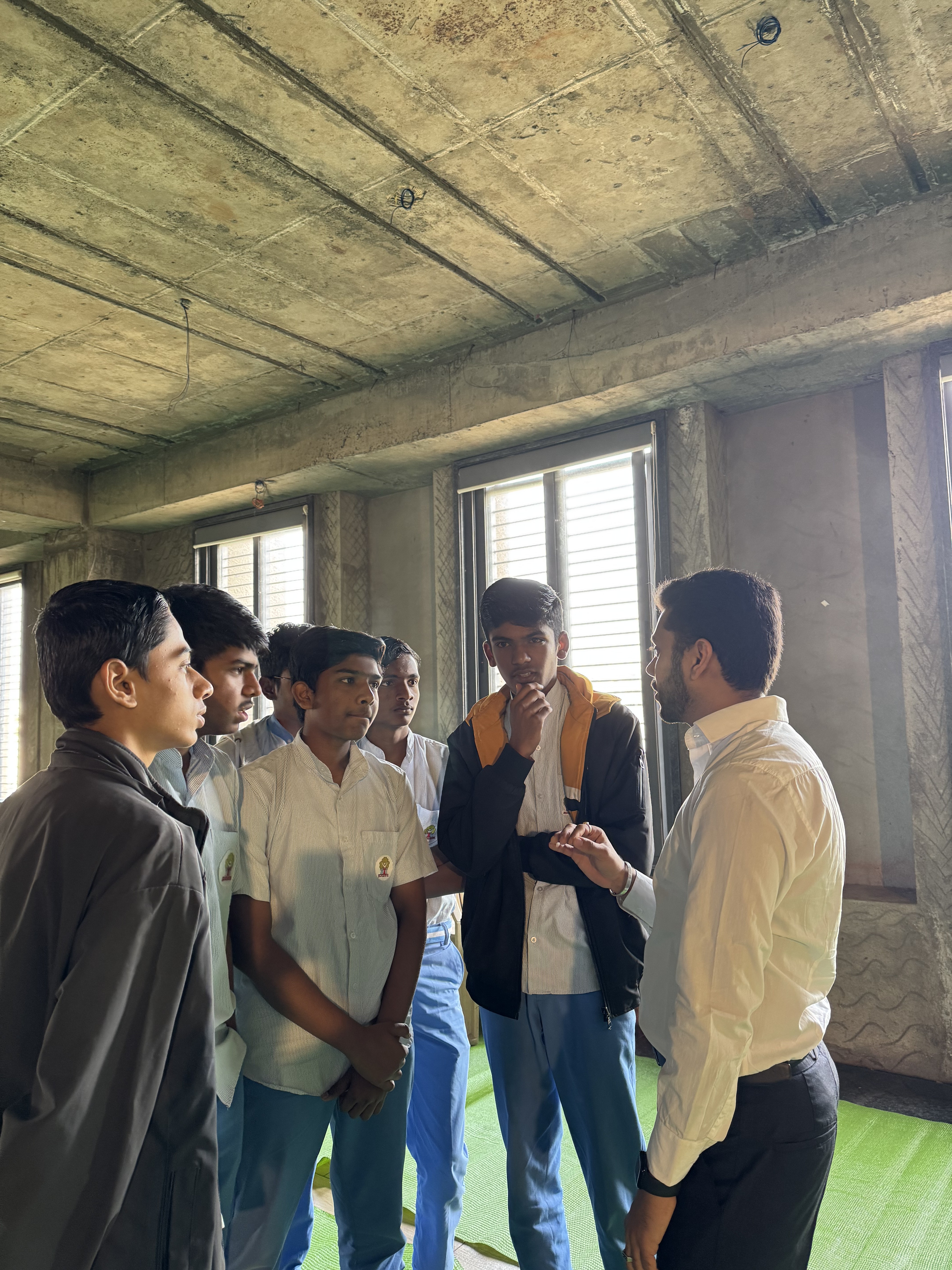 A moment from a session at Dnyan Prakash School